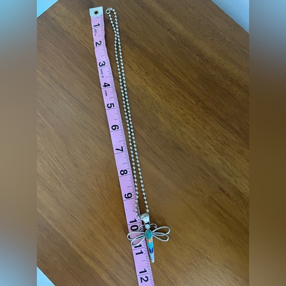 Silver Dragonfly Pendant Necklace - Picture 5 of 7